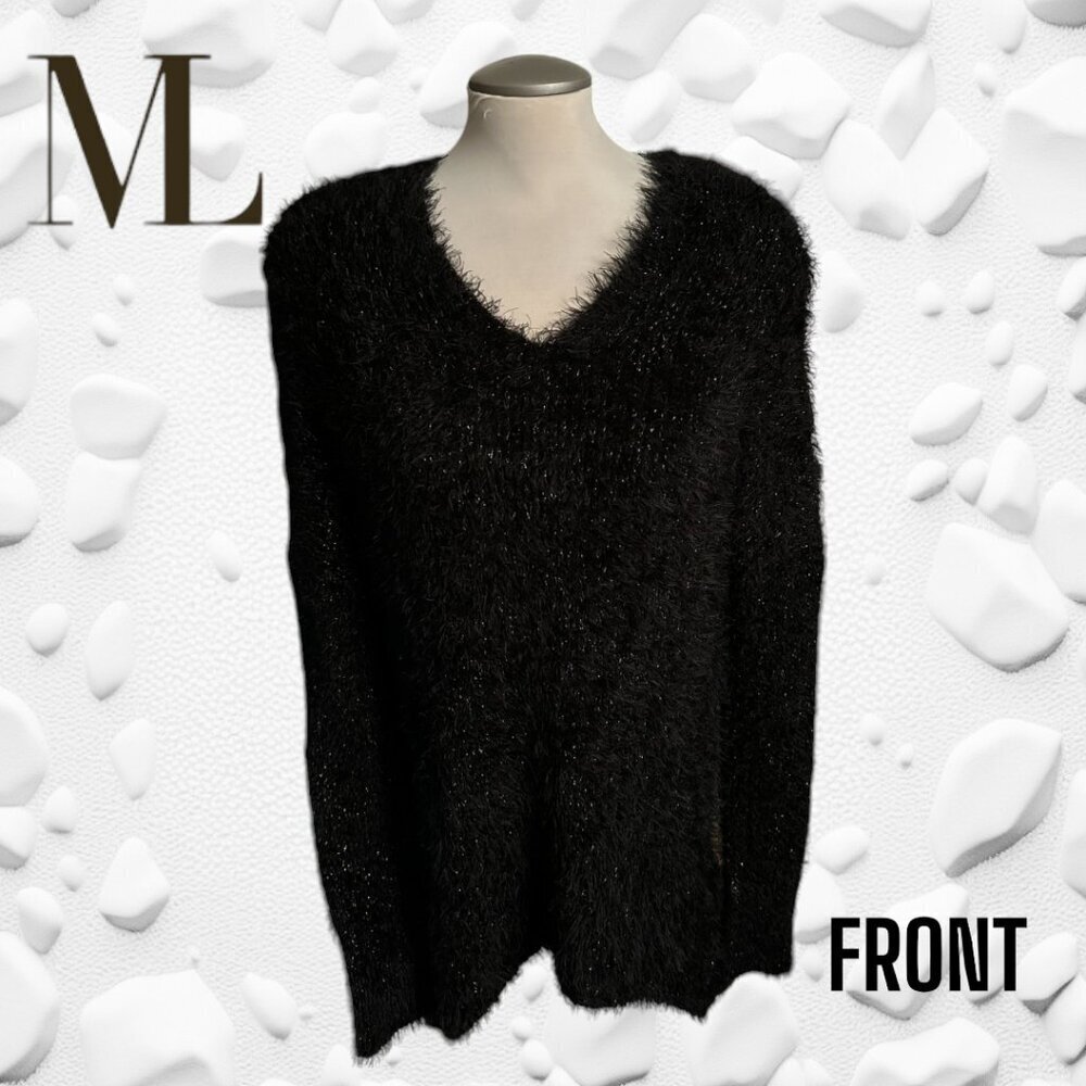 MELANIE LYNE GORGEOUS GOLD FLECK SOFT SWEATER